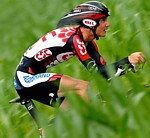 Frank Schleck during the Rennes time-trial at the Tour de France 2006